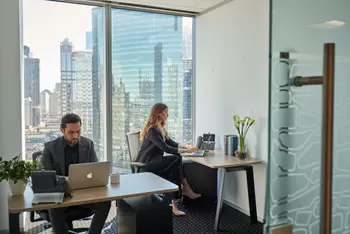 Serviced office at River Point, Chicago, where clients enjoy premium services and panoramic city views.